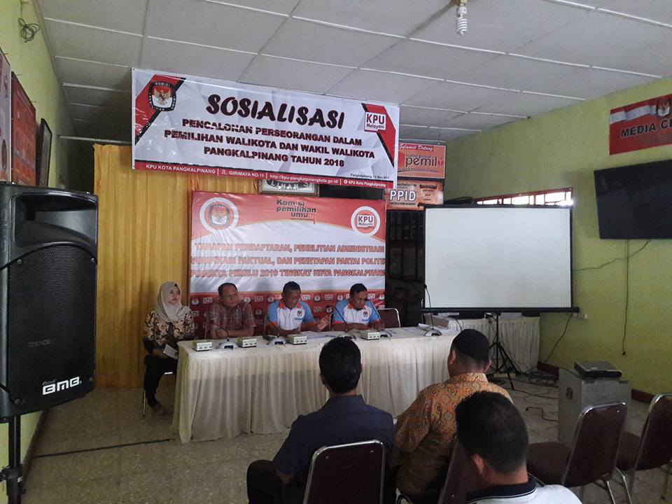 Sosialisasi Pencalonan Perseorangan Pilwako Pangkalpinang 2018